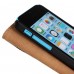 iPhone 5c - Genuine Leather Flip Stand Protective Phone Cover Case Wallet - Blue